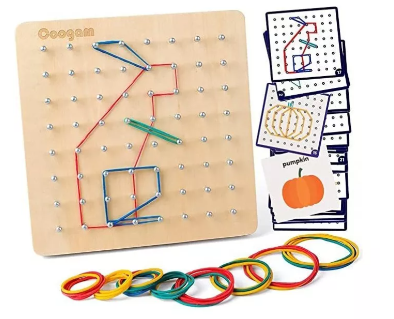 MONTESSORI TABLERO GEOMETRICO NIÑOS