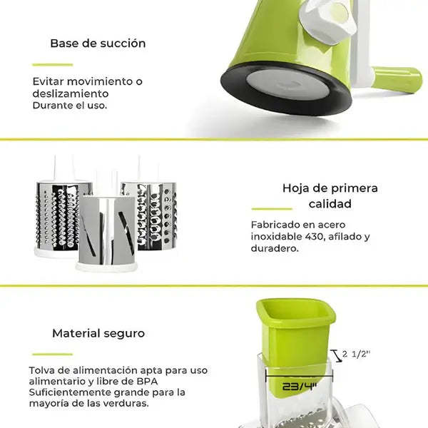 CortaFácil 360®: Picador con Cortador Giratorio / Ahorra tiempo con resultados perfectos