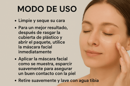 Máscara Facial para Ojos con Ácido Hialurónico (60 unidades) /Cuidar tu piel también es quererte