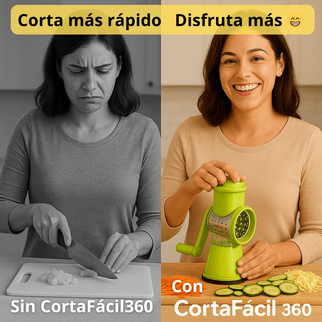 CortaFácil 360®: Picador con Cortador Giratorio / Ahorra tiempo con resultados perfectos