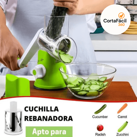 CortaFácil 360®: Picador con Cortador Giratorio / Ahorra tiempo con resultados perfectos