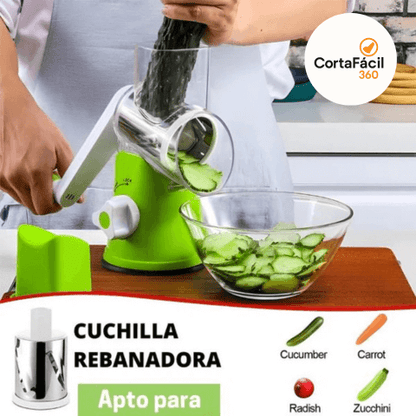 CortaFácil 360®: Picador con Cortador Giratorio / Ahorra tiempo con resultados perfectos